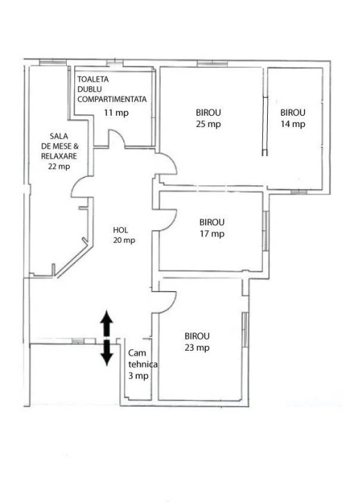 135mp, spatiu birouri, Bd. Primaverii, 1200 euro/luna