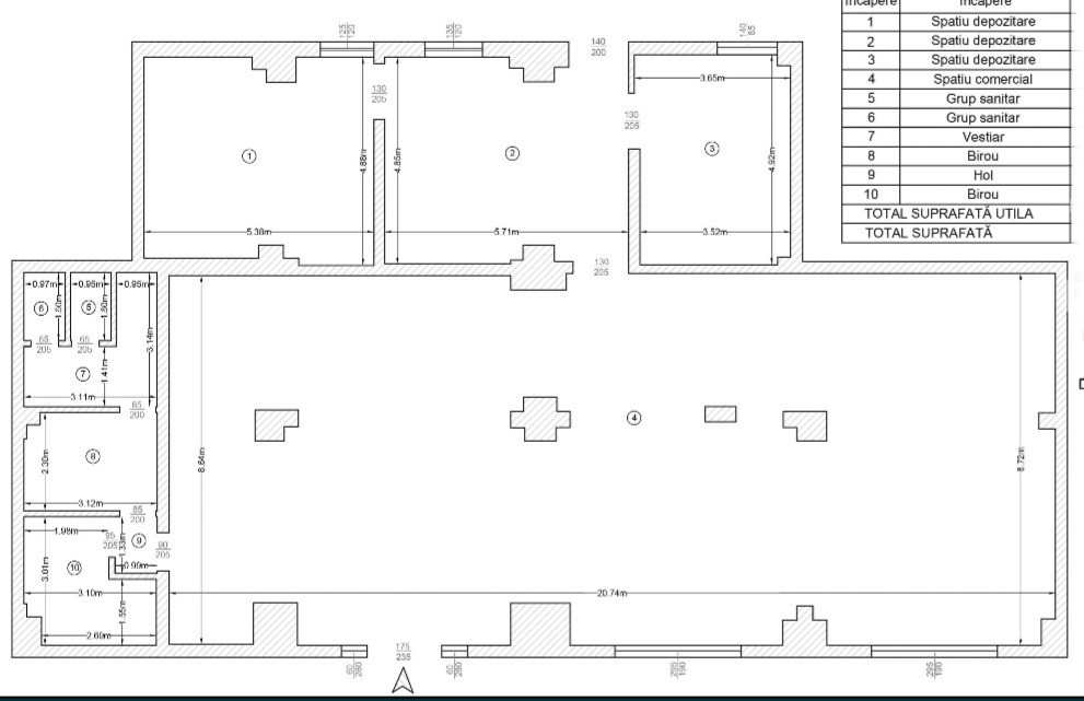 Spatiu comercial cu potential de crestere excelent! Doar 9 euro/mp/luna, 290mp