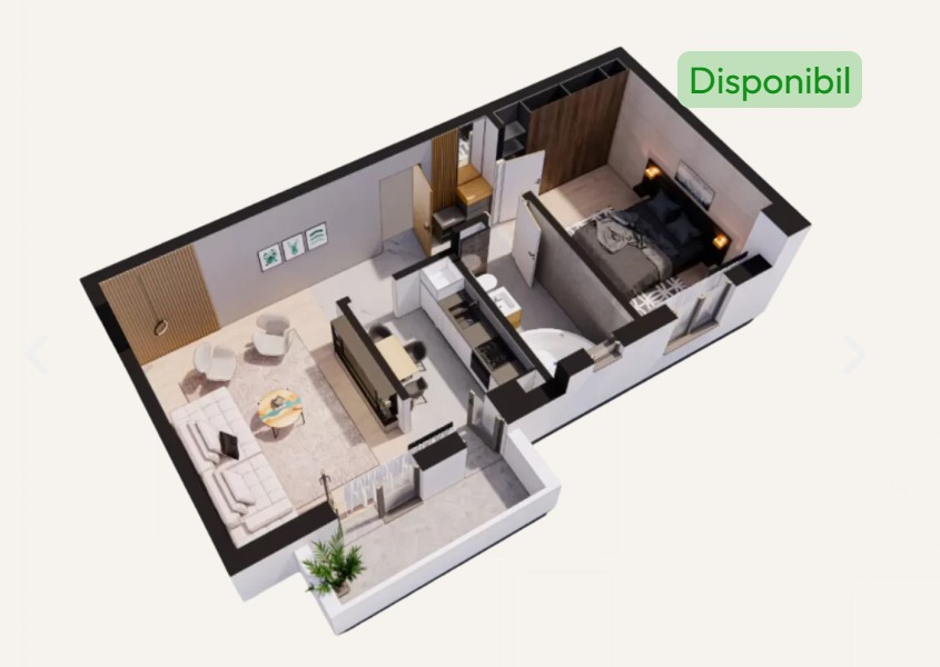 Comision 0% ! Direct Dezvoltator Apartament 2 CD, 50.5 mp, Contemporan Residence